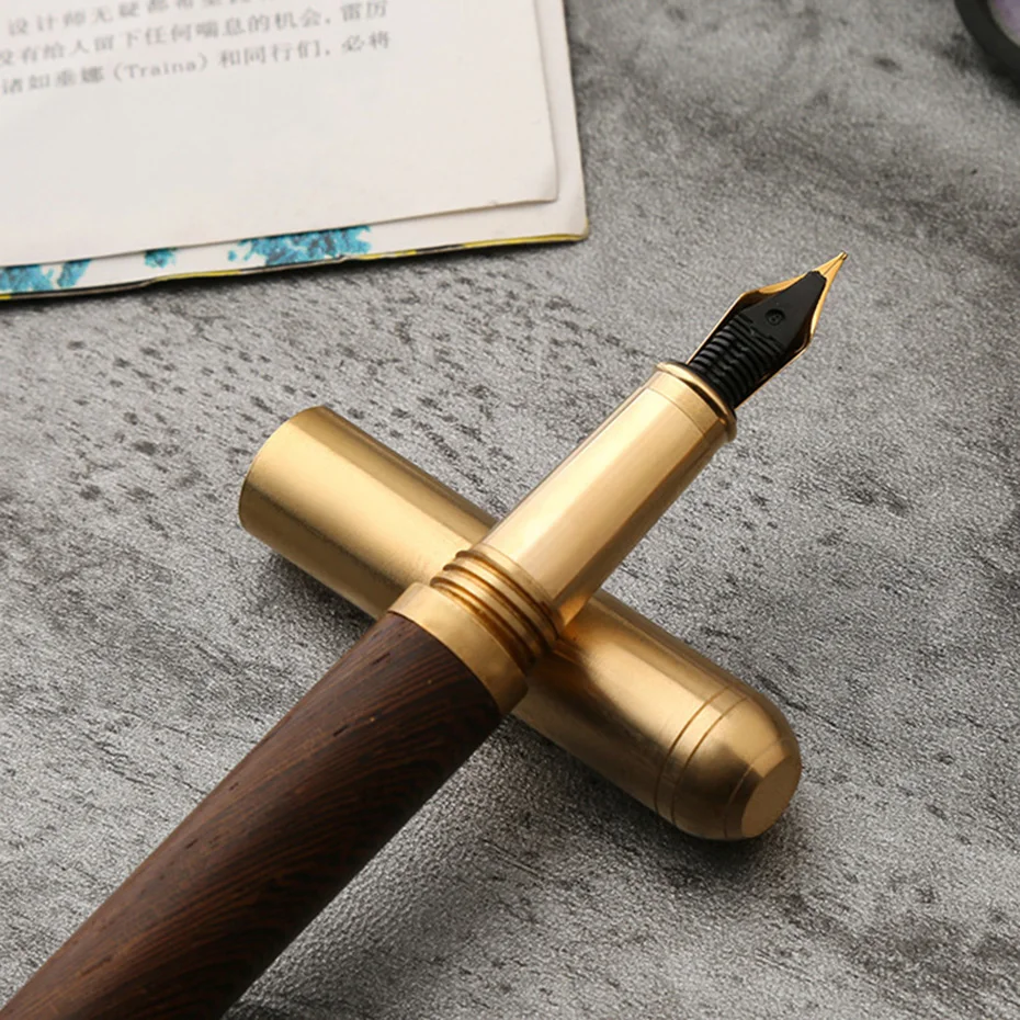 1 шт. высококачественный деревянный бизнес 0,8 мм чернильная ручка Перьевая ручка Перо канцелярские принадлежности для письма подарок