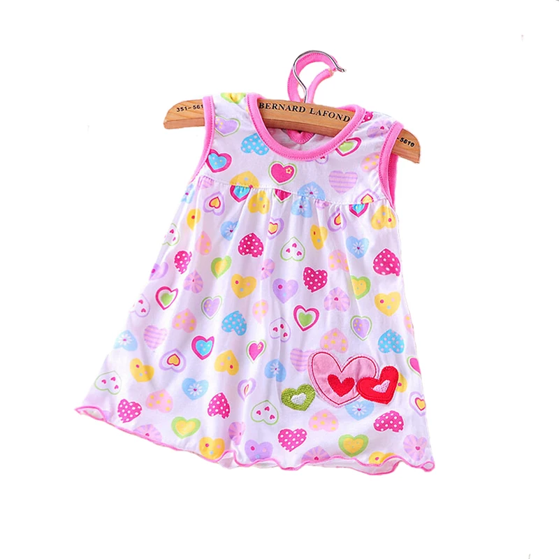 

2019 Cute Vestido infantil Baby Girl Dress Cotton Regular Sleeveless A-Line Dresses Casual Clothing Mini Princess 0-24 Months