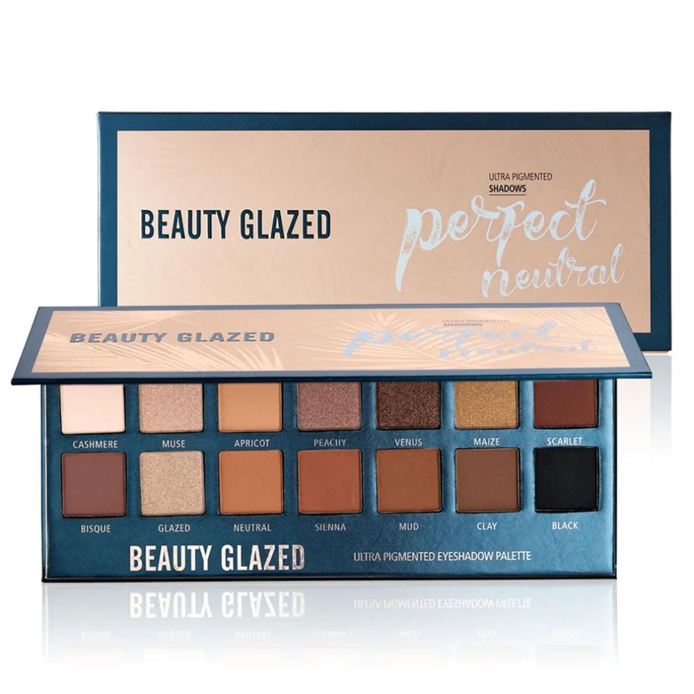 Beauty Glazed 15 видов цветов Палитра теней для век матовый пигмент мерцающие блестки