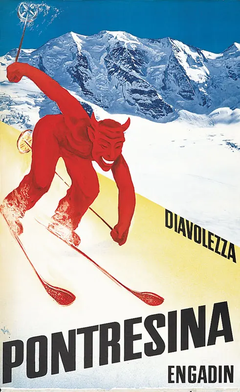 Switzerland Grison Tourism Posters Pontresina Diavolezza Classic Wall Stickers Decorative Vintage Poster Home Bar Decor Gift | Дом и сад