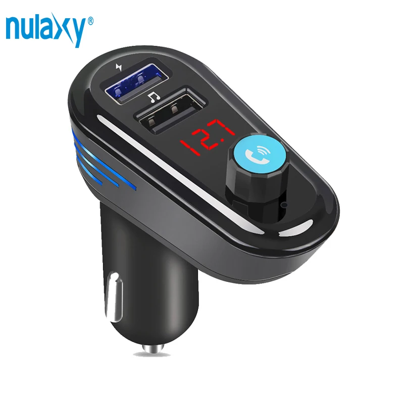 

Nulaxy Bluetooth FM Transmitter Car USB Charger FM Modulator Audio Player Hands-free Car Kit Auto Car Aux MP3 Player LCD Display