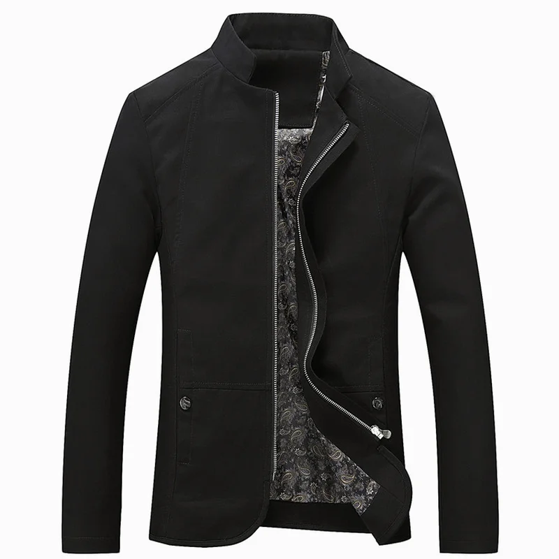 

OLOME Mens Brand Clothing 2019 Autumn Men's Casual Oversized Jackets Cotton Outerwear Mens Coats Trench Male Windbreaker 5XL