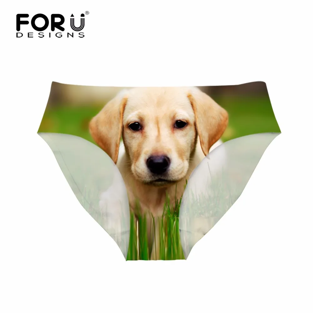 

FORUDESIGNS Swimming Trunks Women Thong Swimsuit Labrador Dog Printing Brazilian Bikini Bottoms Womens Swimming Shorts Thong