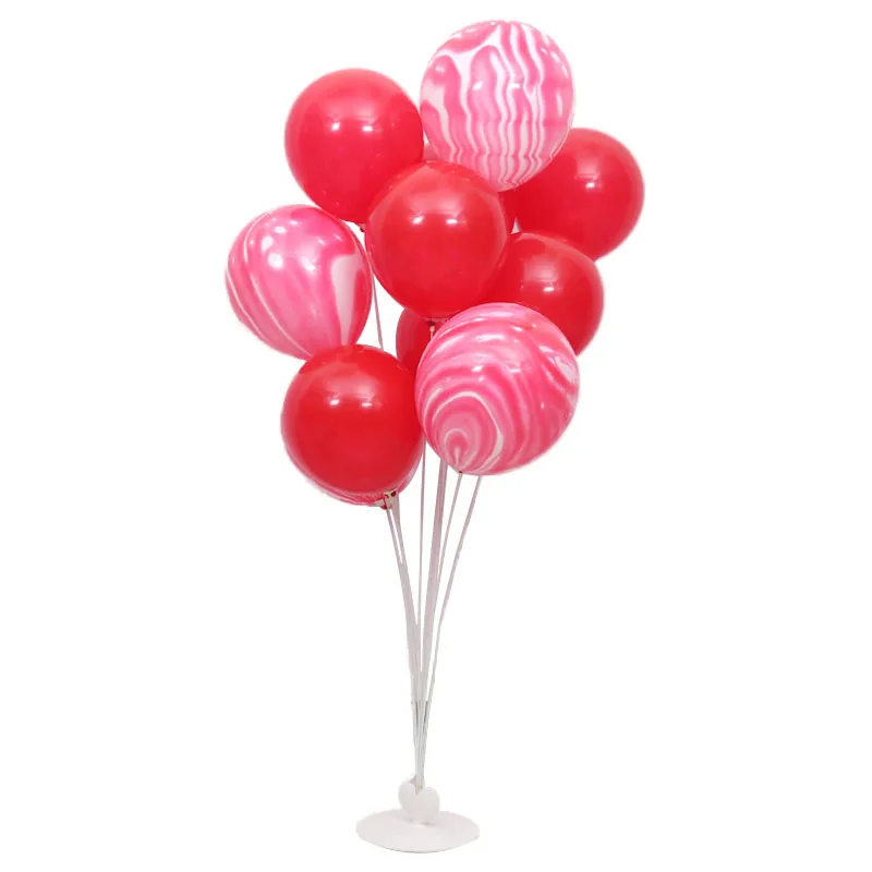  11 Tubes Balloons Holder Diy Standing Latex Balloons Model Tool Clear Plastic Stick for Birthday We