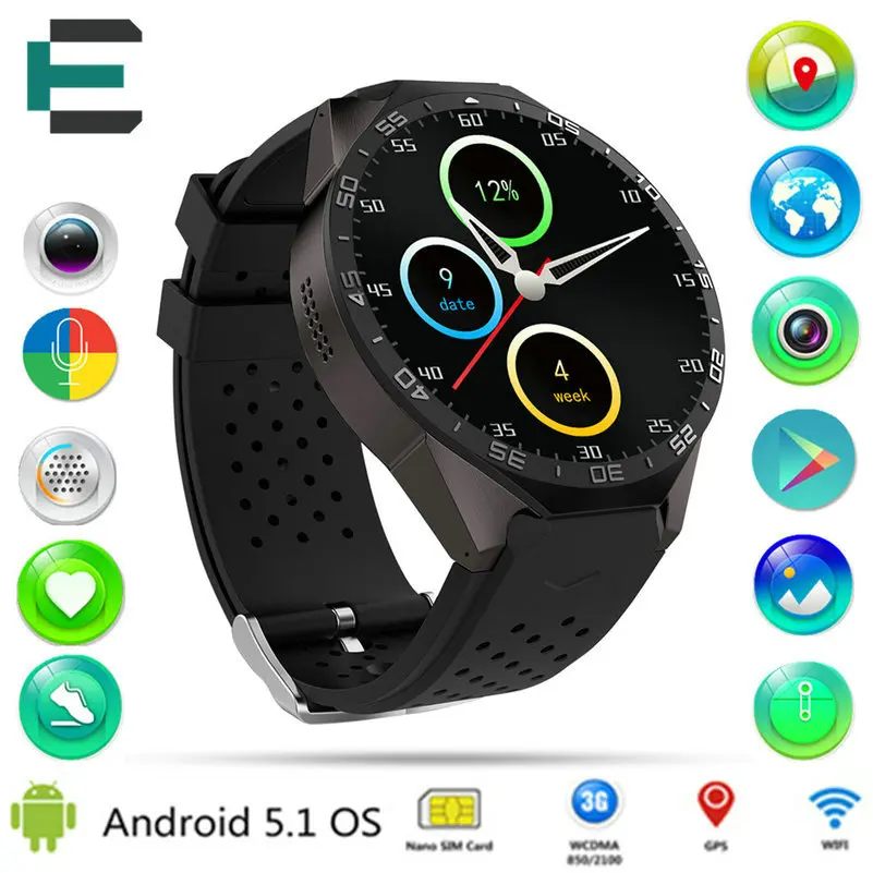  MEAFO MF88 Smart Watch Phone Bluetooth GPS MTK6580 Quad Core 1.3GHZ ROM 4G RAM 512MB 1.39 inch 400*