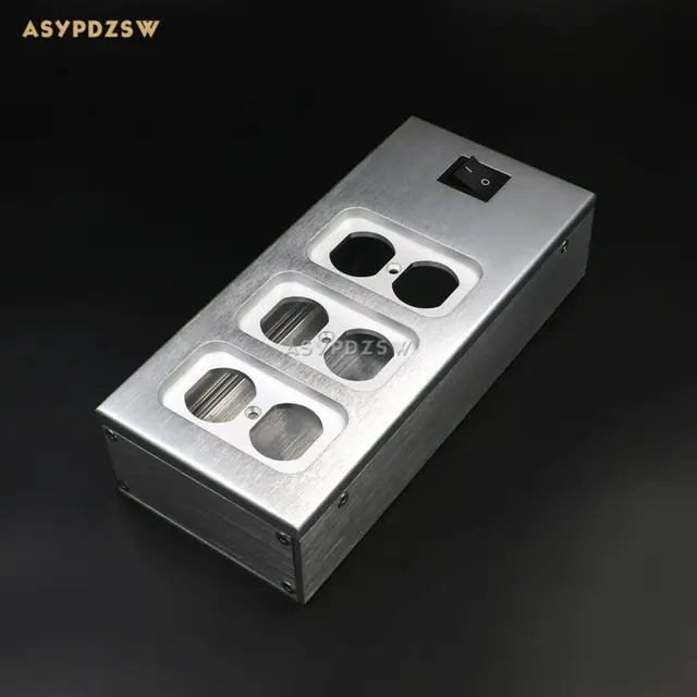 HIFI aluminum US AC Power Distributor 6 outlet Power supply box Chassis