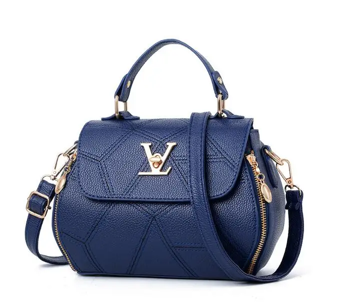 Модная Высококачественная Брендовая женская сумка, дизайнерская простая сумка на плечо, сумка на плечо, сумочка - Цвет: Синий