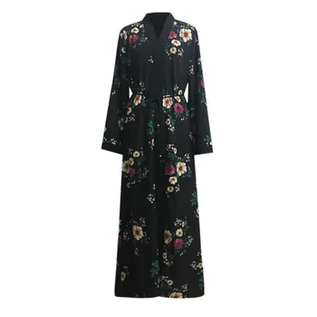 

Dubai Style Open Front Kaftan Abaya Muslim Cardigan Jilbab Robe Maxi Lady Dress c0315