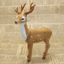 Имитация животных sika фигурка оленя 20x17 см игрушка полиэтилен и меха поделки из резины, реквизит, рождественский подарок, украшение дома d0047