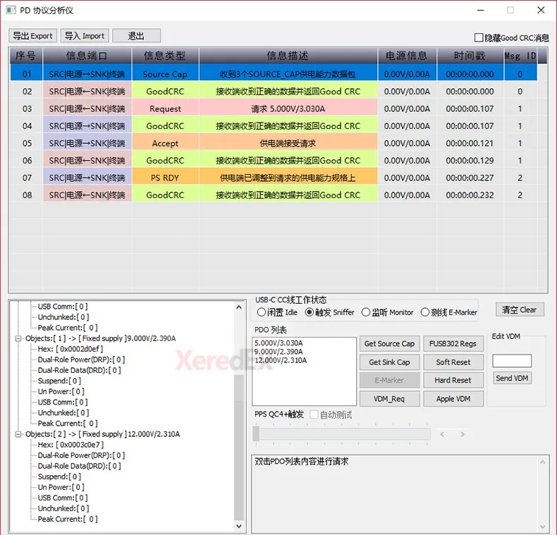 POWER-Z PD USB напряжение и ток пульсация двойной тип-c тестер KM001C