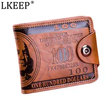 Mode Dollar Patroon Kaarthouder Mannen Portefeuilles Cash Clutch Pocket Portemonnee Mode Korte PU Lederen Portemonnee Portemonnee 2 Kleuren
