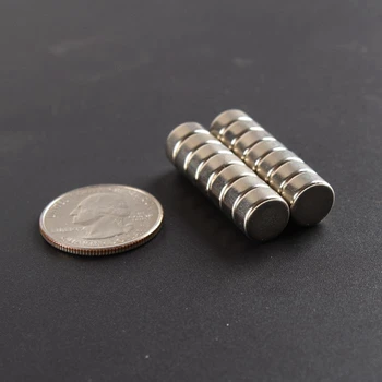 

NdFeB strong magnet,Permanent neodynium magnet sheet,fridge power magnet holder Grade N35 nickle plating D10x5mm 50PCS/loT