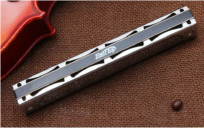 22 Отверстия гармошка Tremolo C A B D E FG F # G tune 12 набор Серебряная Easttop Harpa Tremolo|harmonica a|tremolo