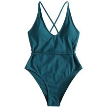 Сексуальный цельный купальник с перекрещивающимися бретелями и высокой посадкой, женский купальник с открытой спиной, летний купальный костюм, пляжная одежда для женщин, монокини