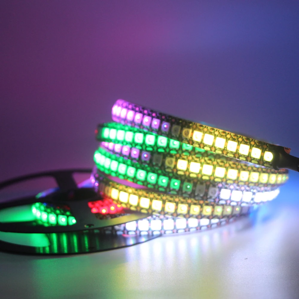 

WS2812B Smart LED Pixels Strip light WS2812 IC 5V Black/White PCB Individually Addressable IP30/IP65/IP67 waterproof RGB lamp