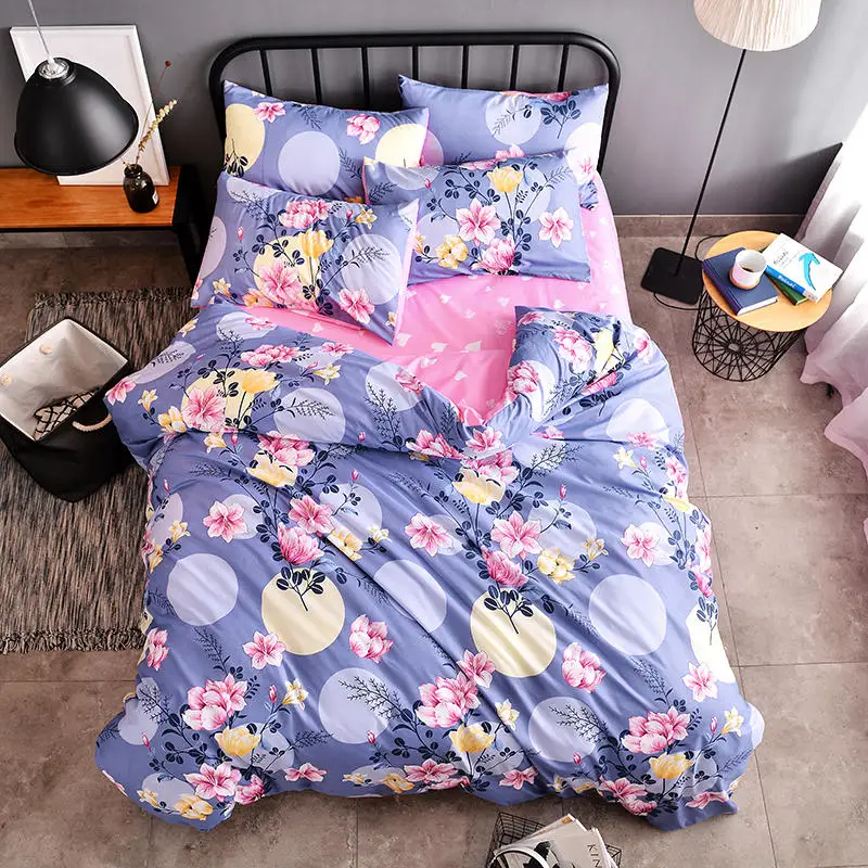 Pastoral Style Bedding Set For Kids Flower Pattern Quilt Cover Set