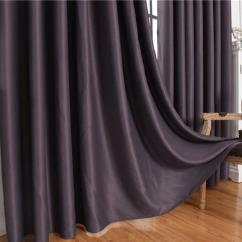 

Shade Cloth home solid curtain Grommet Curtain Flat Window For Living Bed Room Drapes Panel pure color curtain High Opacity 1pic