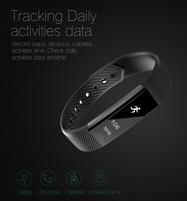 Фитнес-трекер умный Браслет ID115 Veryfit APP Bluetooth Band монитор активности будильник спортивный браслет для iOS Android