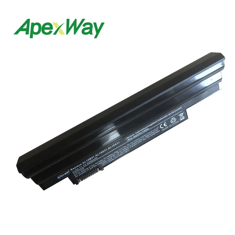 Аккумулятор Apexway для ноутбука Acer One AL10B31 AOD255 11 1 В D255 LT23 LT2304C AL10A31 D270 E100 D260 D257|battery for acer