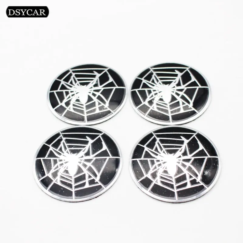 

4Pcs/Set 58mm Spider Car Steering Tire Wheel Center Sticker Hub Cap Hubcap Sticker Emblem Badge Decal Car Styling