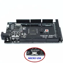 TENSTAR ROBOT Mega 2560 R3 CH340G/ATmega2560-16AU Chip MicroUSB. With Bootloader