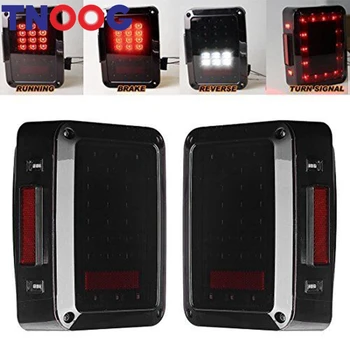 

TNOOG Car Accessories Pair Red LED Tail Light Assembly and Turn Signal Light lamp For Jeep Wrangler JK 2007 - 2017