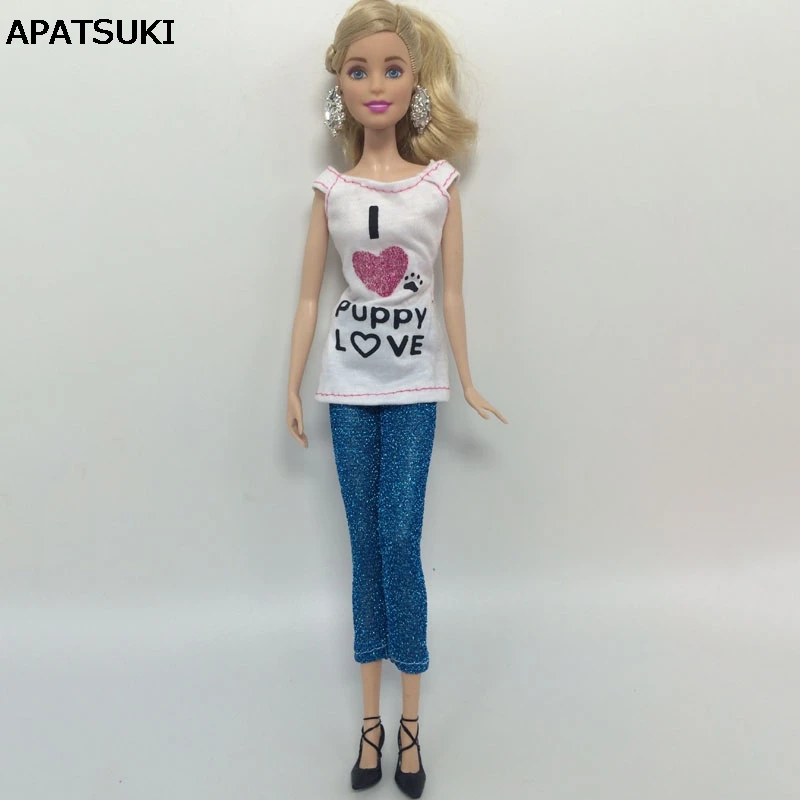 Blue Pants Outfits For Barbie Dollhouse 
