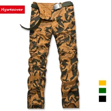 Мужской военный камуфляж широкие в стиле милитари брюки карго