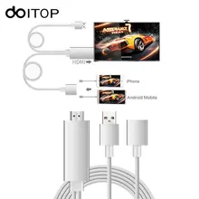 DOITOP 8 Pin/Micro USB to HDMI 1080P Cable HDTV Adapter AV Cable HDMI For iPhone 5 6s 7 8 For Android Samsung Xiaomi LG etc.