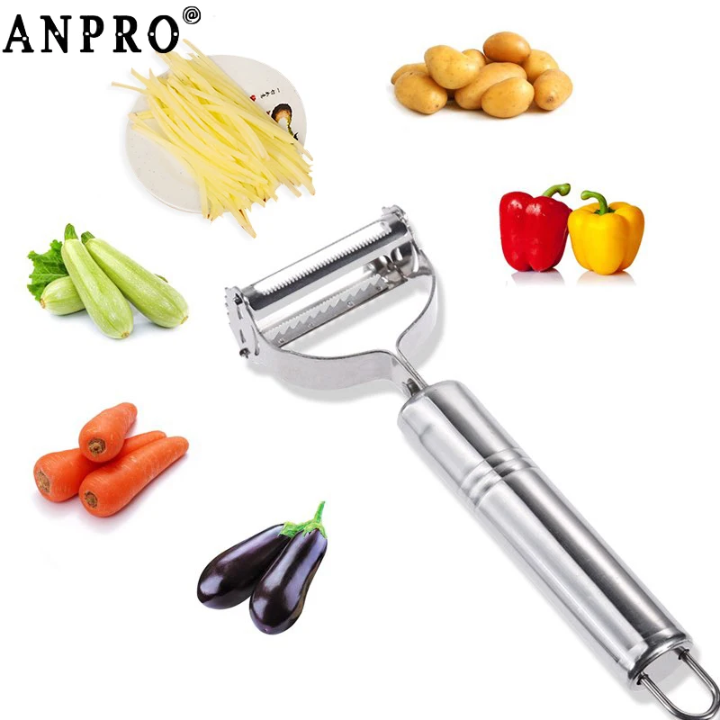 

Anpro Stainless Steel Peeler Cutter Sharp Grater Multi-function Fruit Vegetable Peel Shredder Slicer Kitchen Tools Accessories