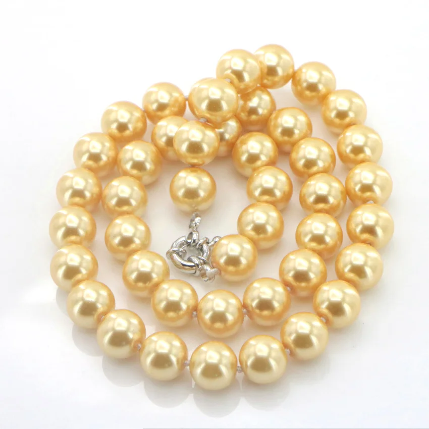1 Natural gold Nanhai pearl necklace baroque pearl mother's gift jewelry necklace 925 silver pure gold necklace (2)