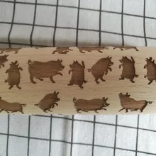 Дерево Скалка тиснение выпечки печенье лапша печенье, фондан, пирог тесто ролик PAK55