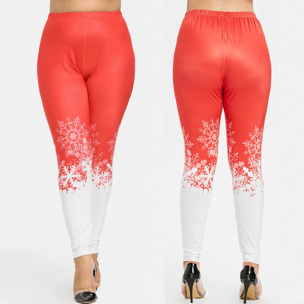 

Women Plus Size Christmas Print Lounge Leggings Sport Athletic Pants warm leggings winter workout pants capris