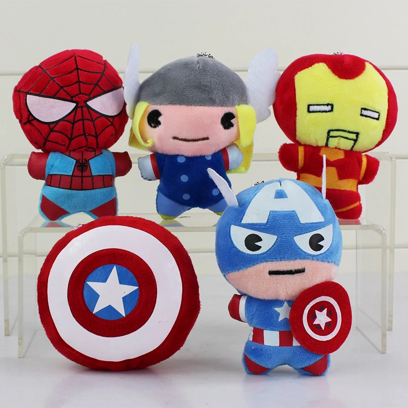 5 Styles Marvel Captain America Iron Man Hulk Thor Spider-Man Plush Toys Dolls 5 Styles Marvel Captain America Iron Man Hulk Thor Spider-Man Plush Toys Dolls