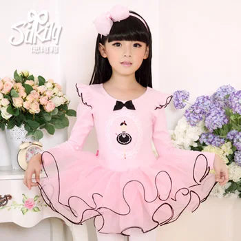 

Children's autumn and winter cotton long-sleeved Dance Dress autumn ballet skirt dance exercise costume performance clothes