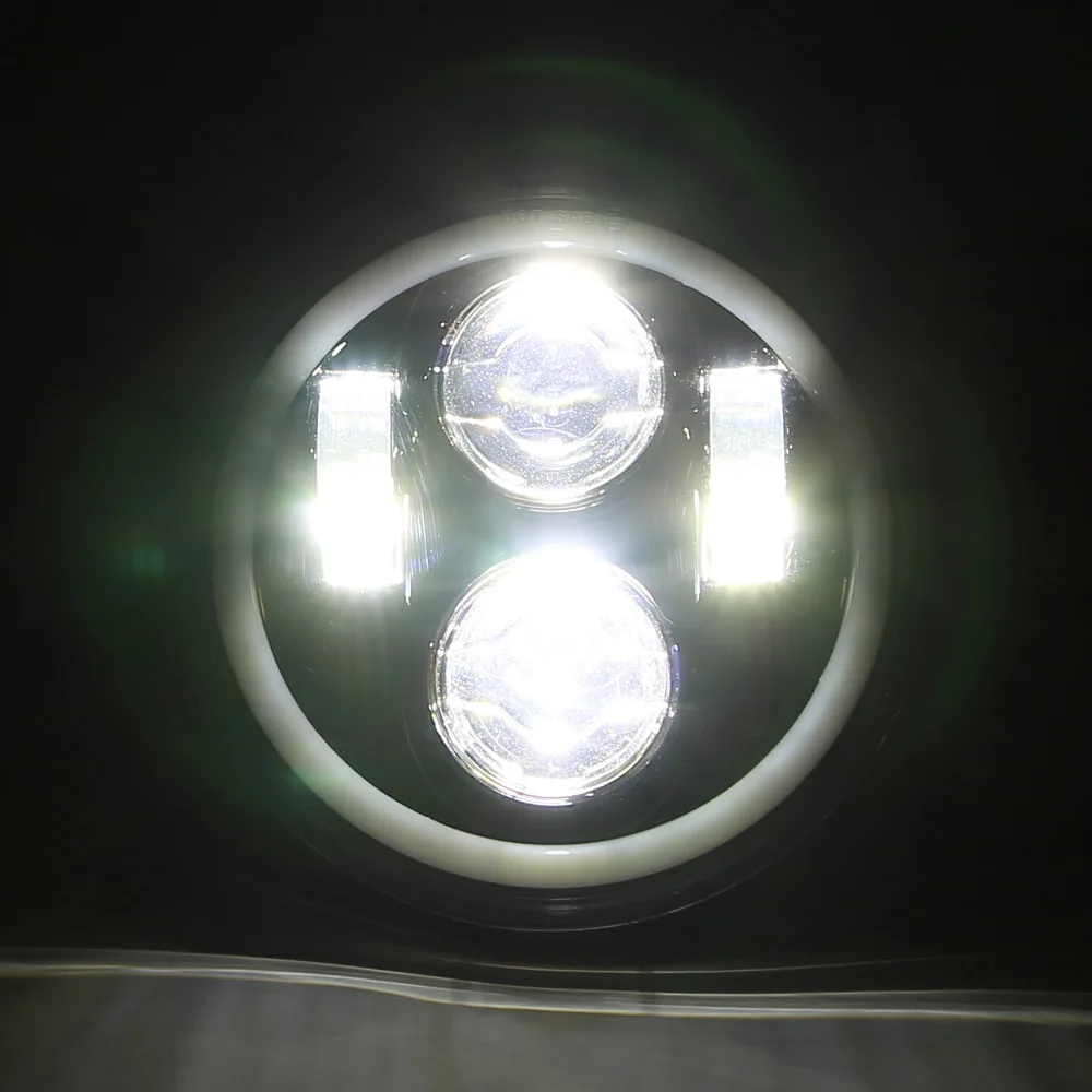 WHDZ 5 34 5.75 Inch Daymaker LED Headlight Halo with DRL for Harley Davidson Motorcycles 1pc (7)