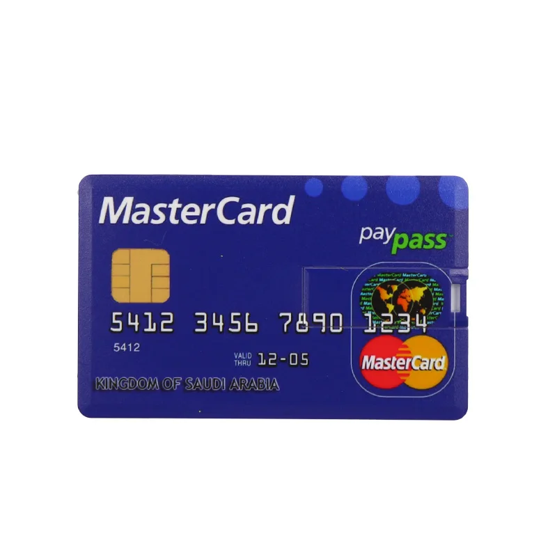 Новое поступление, Usb флешка, банковская карта, 4 ГБ, 8 ГБ, 16 ГБ, флешка, USB флеш-накопитель 2,0, флешка, забавный подарок - Цвет: M3 MasterCard BLUE