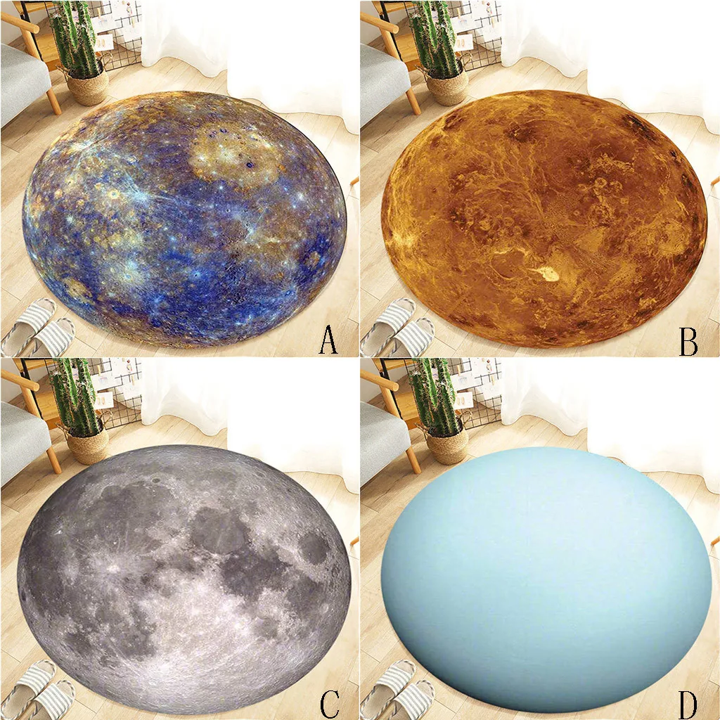 

2019 Home Essentials Are Most Useful Solar System Celestial Body Flannel Living Room Children's Room Carpet Rug Carpet