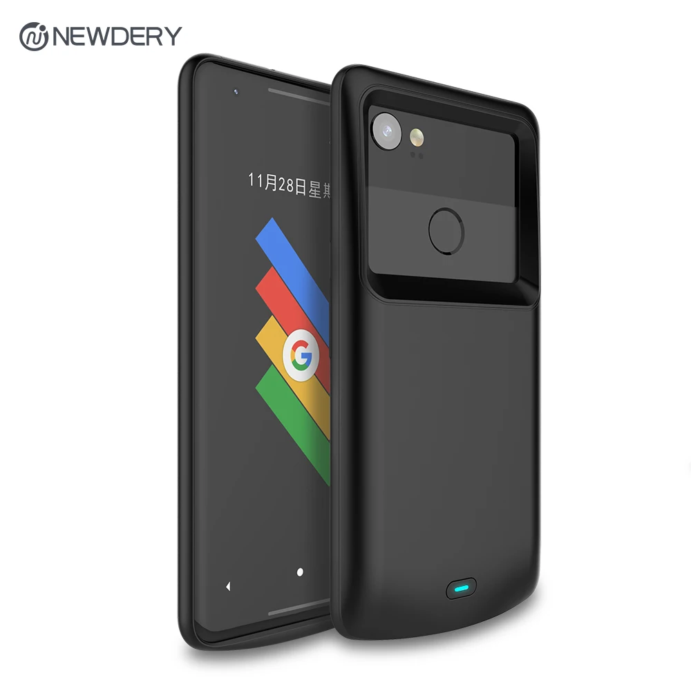 뉴데리 배터리 충전기 케이스, 구글 픽셀 2 2XL, 4700mAh, 독점 슬림 휴대용 충전 케이스, 픽셀 2 XL, 5200mAh