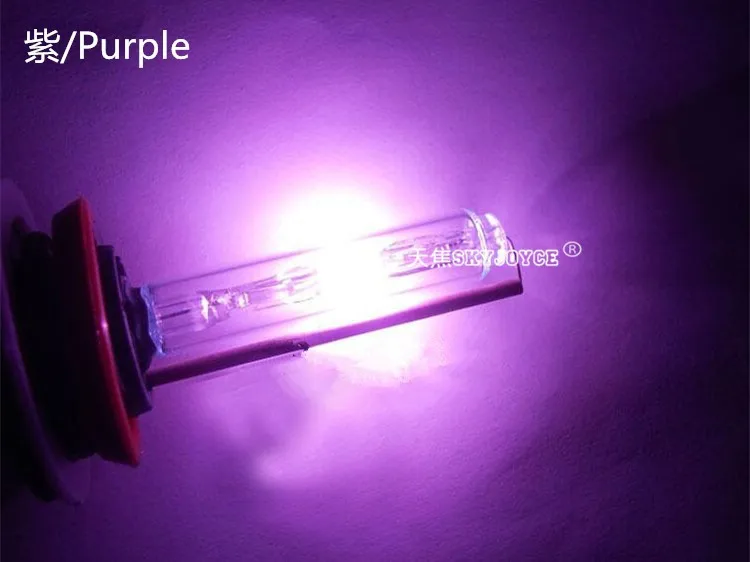 hid xeon lamp 3000K yellow green blue  pink purple  H1 H7 H3 H11 9005 9006 880 (3)