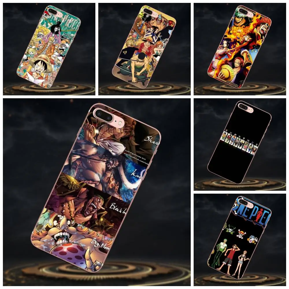Аниме One Piece Four Emperor Shanks TPU узор розовый для Apple iPhone 4 4S 5 5C 5S SE 6 6S 7 8 Plus X XS Max XR|Бамперы| |