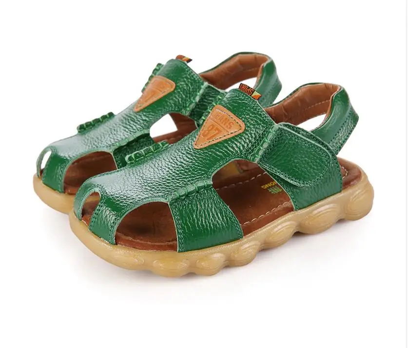 

2017 summer Baotou boy sandals leather cowhide baby shoes sandals children children big boy boy