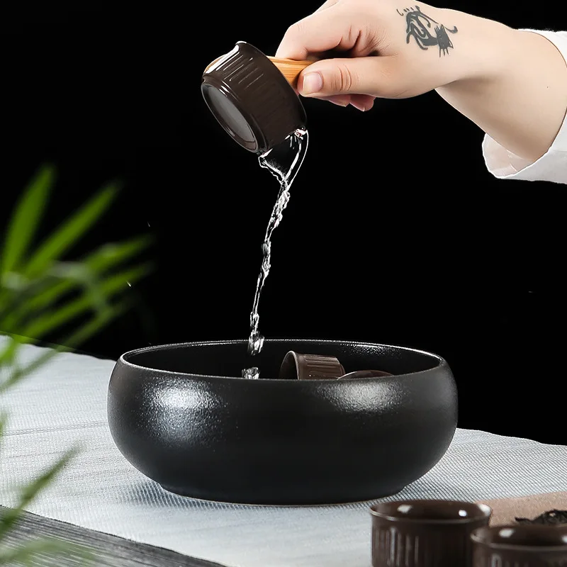 Чаши для мытья чая керамические черные