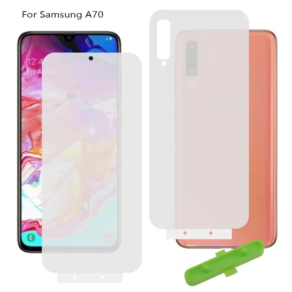 

2PCS Soft Nano Front & Back film For Samsung Galaxy A30 A50 9D Screen Protector for A60 A70 Full Cover Hydrogel Film Not glass
