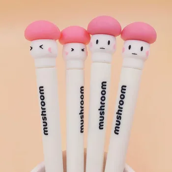 

4 Pcs Gel Pens The Mushroom People Black Colored Kawaii Gel-ink Pens for Writing Cute Stationery Office School Supplies