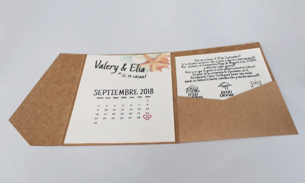 Rustic Wedding Invitation Kraft Paper Invitation Card