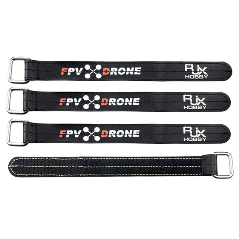 

Free Shipping 4PCS 4x RJX Magic Tie Down Anti-skid Anti-slip Battery Strap Belt with Metal Clasp for RC Drones Lipo Battery DIY