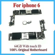64 Гб оригинальная материнская плата для iPhone 6 4,7 дюймов с отпечатком пальца с сенсорным ID разблокировкой IOS системная логическая плата