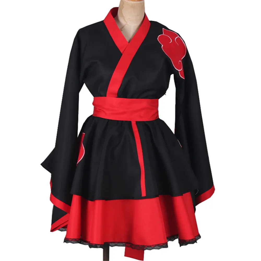 

Naruto: Shippuden Costumes NARUTO Akatsuki lolita Skirts Lolita kimono dress anime Cosplay Halloween purim ladies party uniform