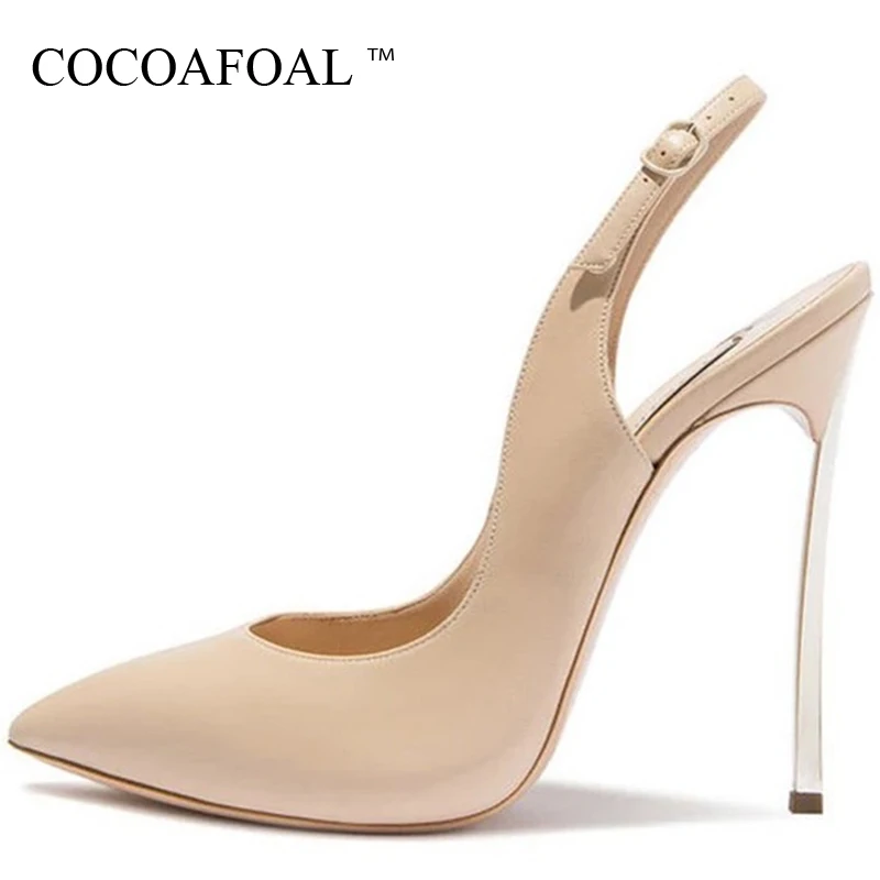 

COCOAFOAL Sandals Women's High Heels Shoes Woman Party White Wedding Pumps Plus Size 33 - 43 Fashion Sexy Peep Toe Sandals 2019